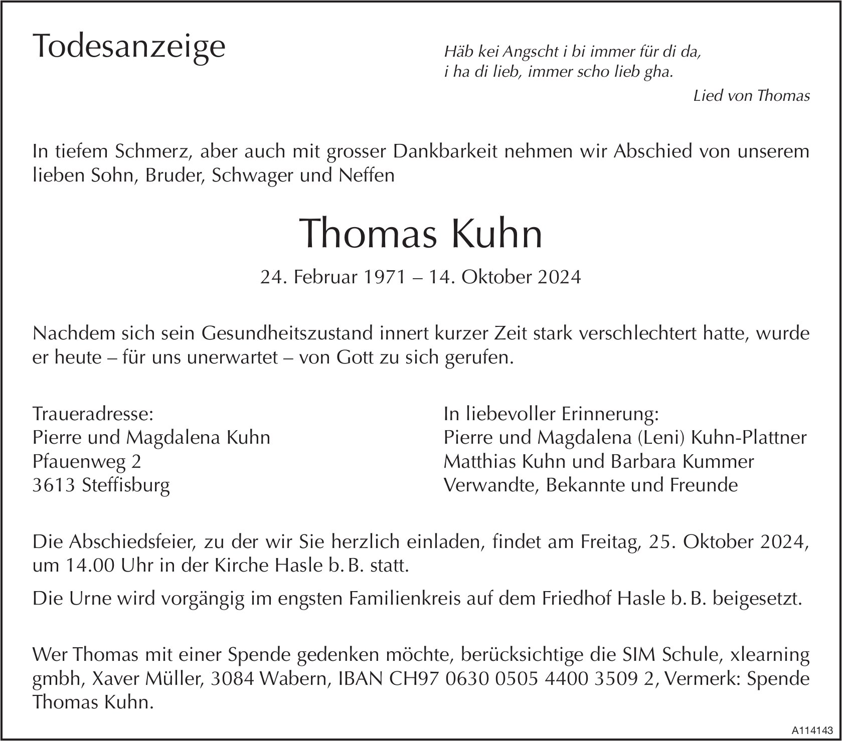 Thomas Kuhn, Oktober 2024 / TA