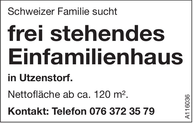 Einfamilienhaus, Utzenstorf, zu kaufen gesucht