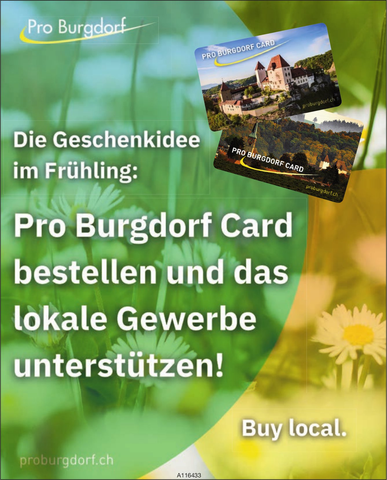 Pro Burgdorf, Pro Burgdorf Card bestellen und das lokale Gewerbr unterstützen!