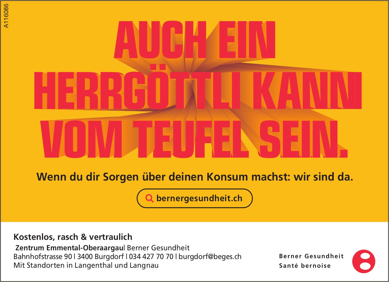 Berner Gesundheit, Burgdorf - Auch ein Herrgöttli kann vom Teufel sein