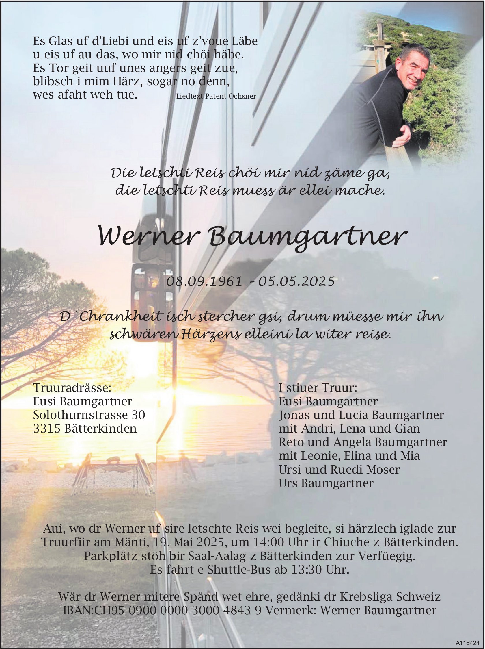 Werner Baumgartner, Mai 2025 / TA