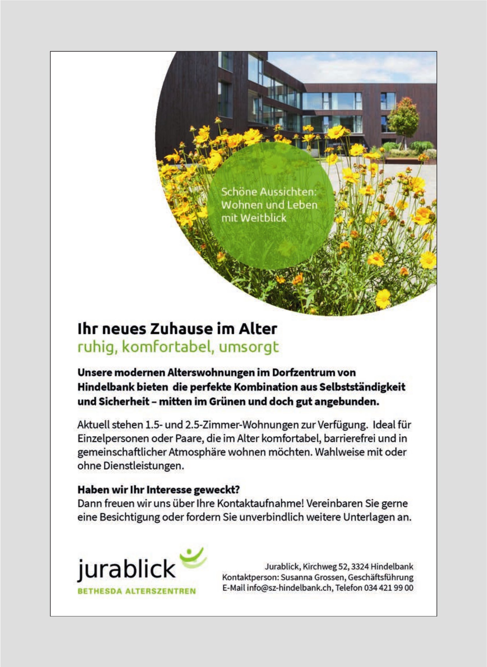 Jurablick, Hindelbank - Schöne Aussichten: Wohnen und Leben mit Weitblick