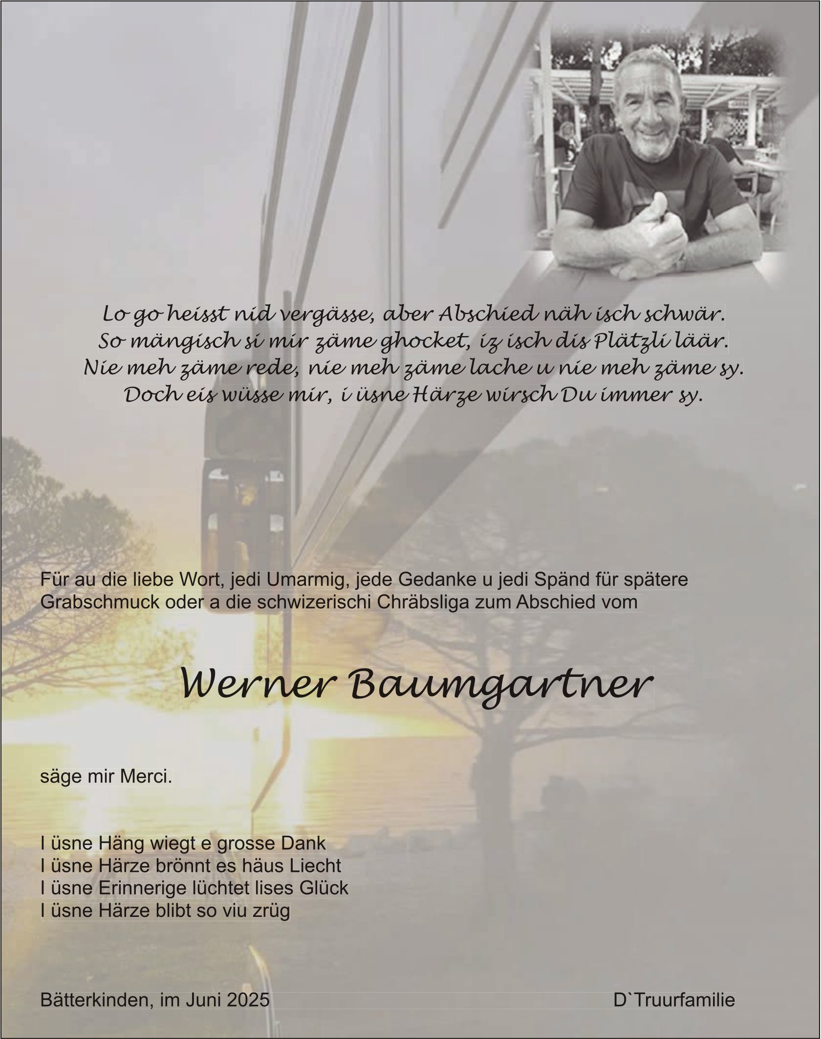 Werner Baumgartner, im Juli 2025 / DS
