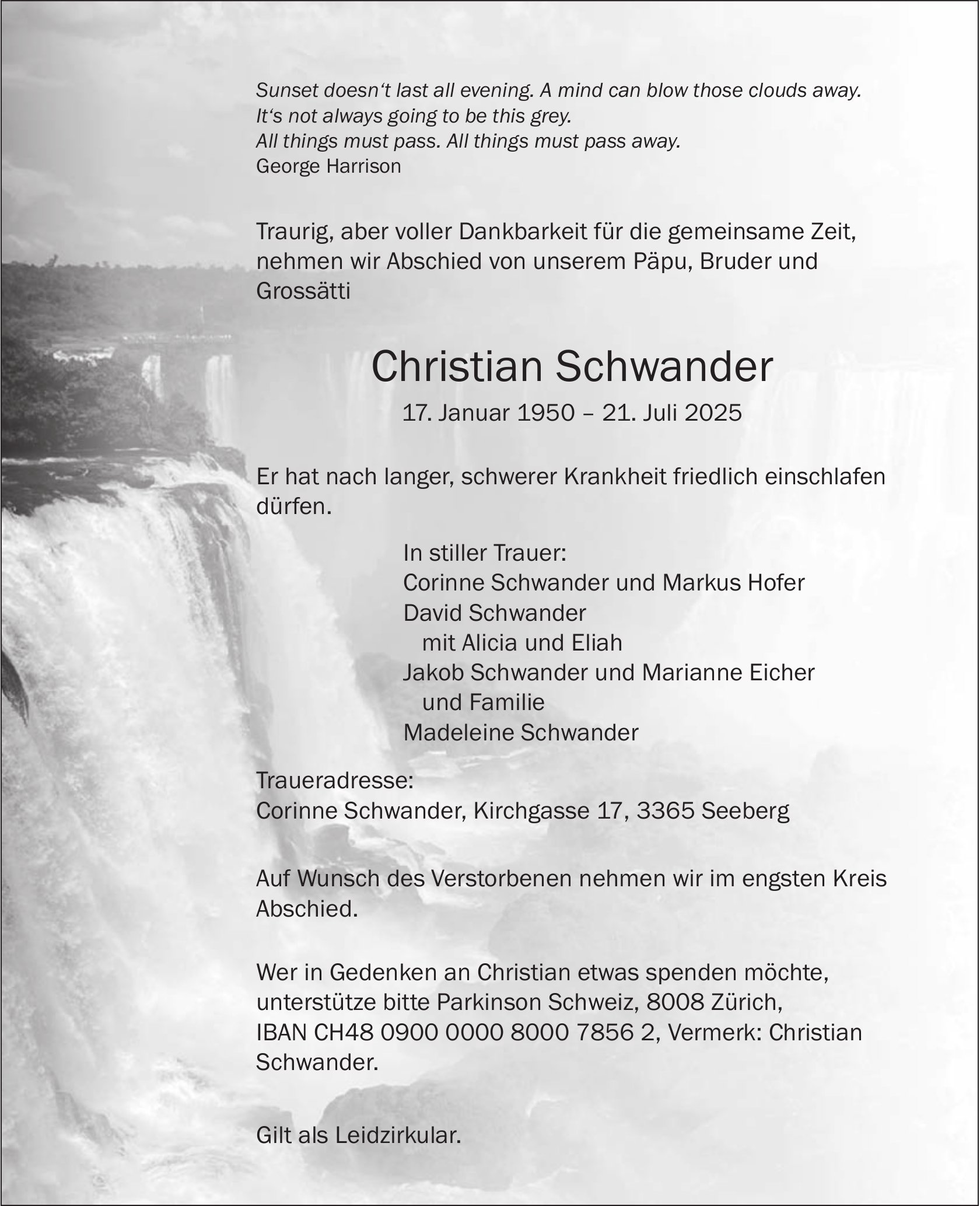 Christian Schwander, Juli 2025 / TA