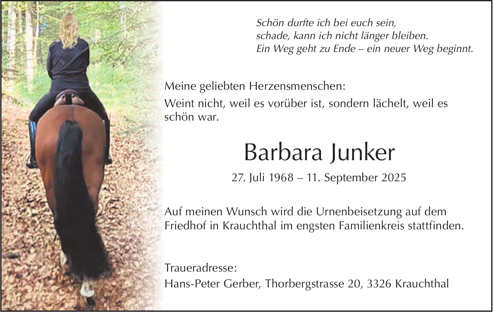 Barbara Junker, September 2025 / TA