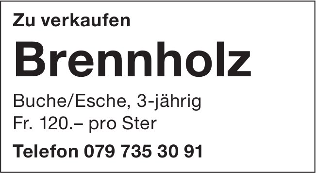 Brennholz zu verkaufen