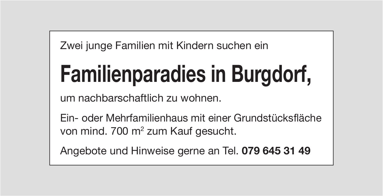 Ein- oder Mehrfamilienhaus, Burgdorf, zu kaufen gesucht