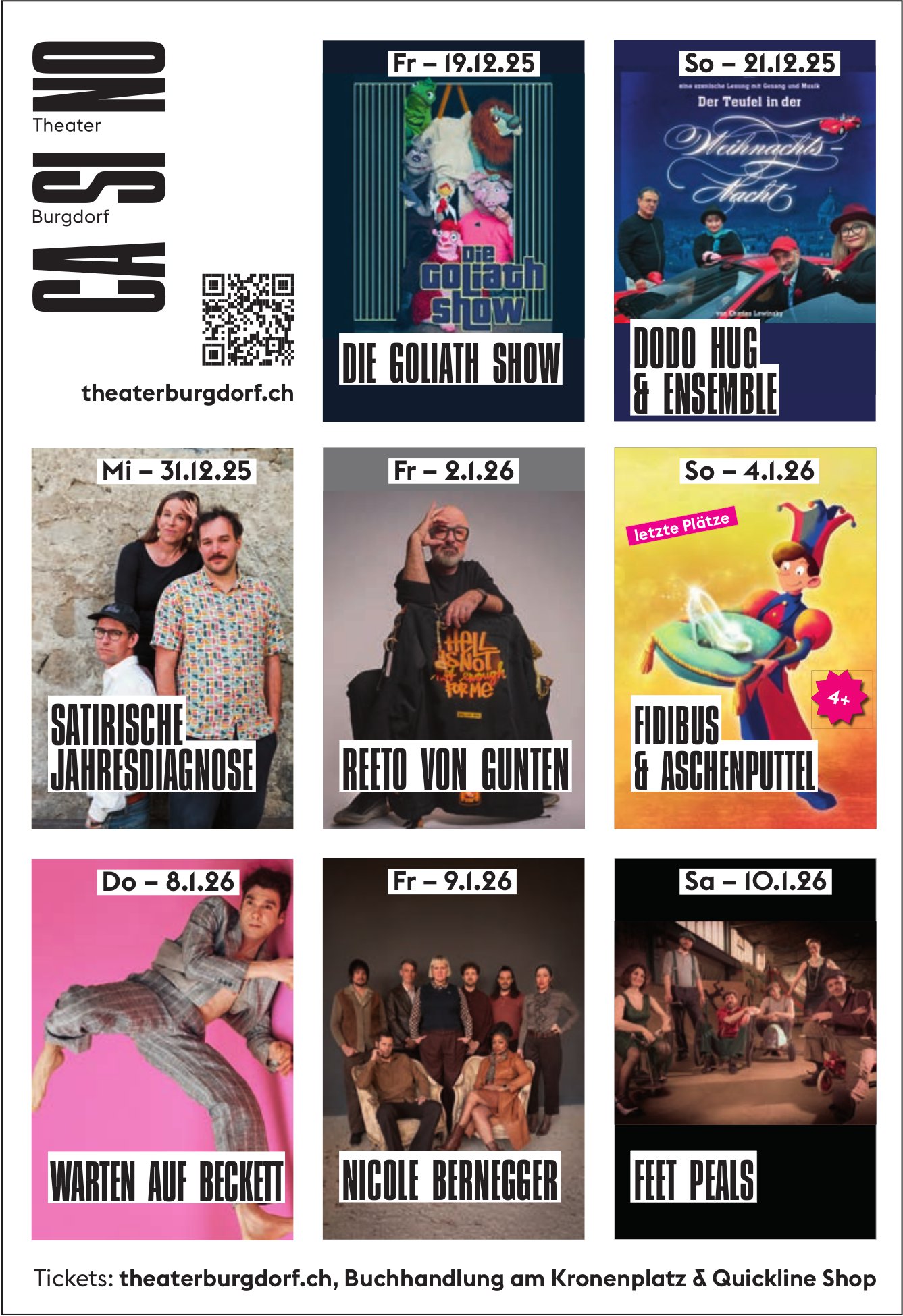 Casino Theater, Burgdorf - Programm