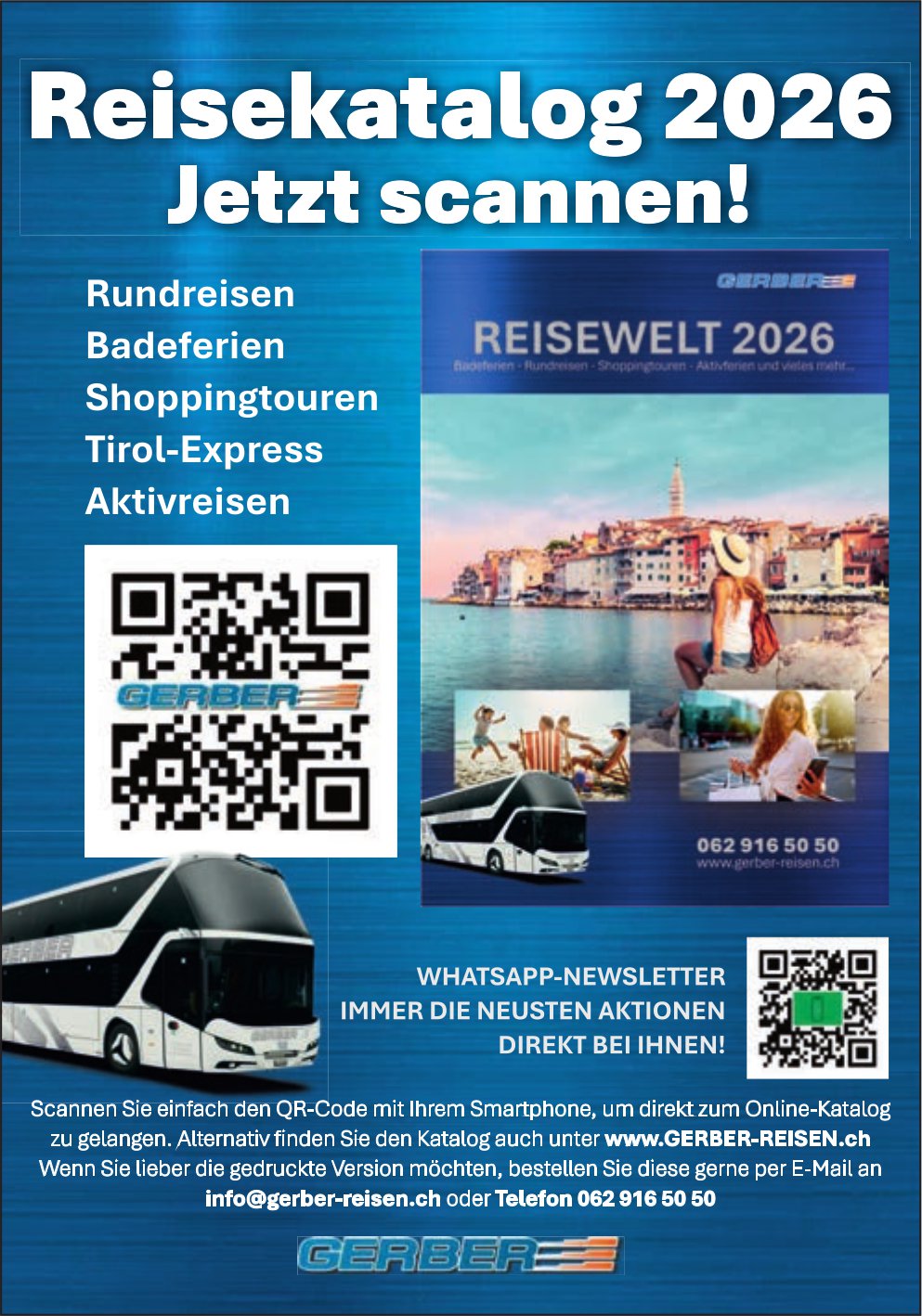 Gerber Reisen, Reisekatalog 2026