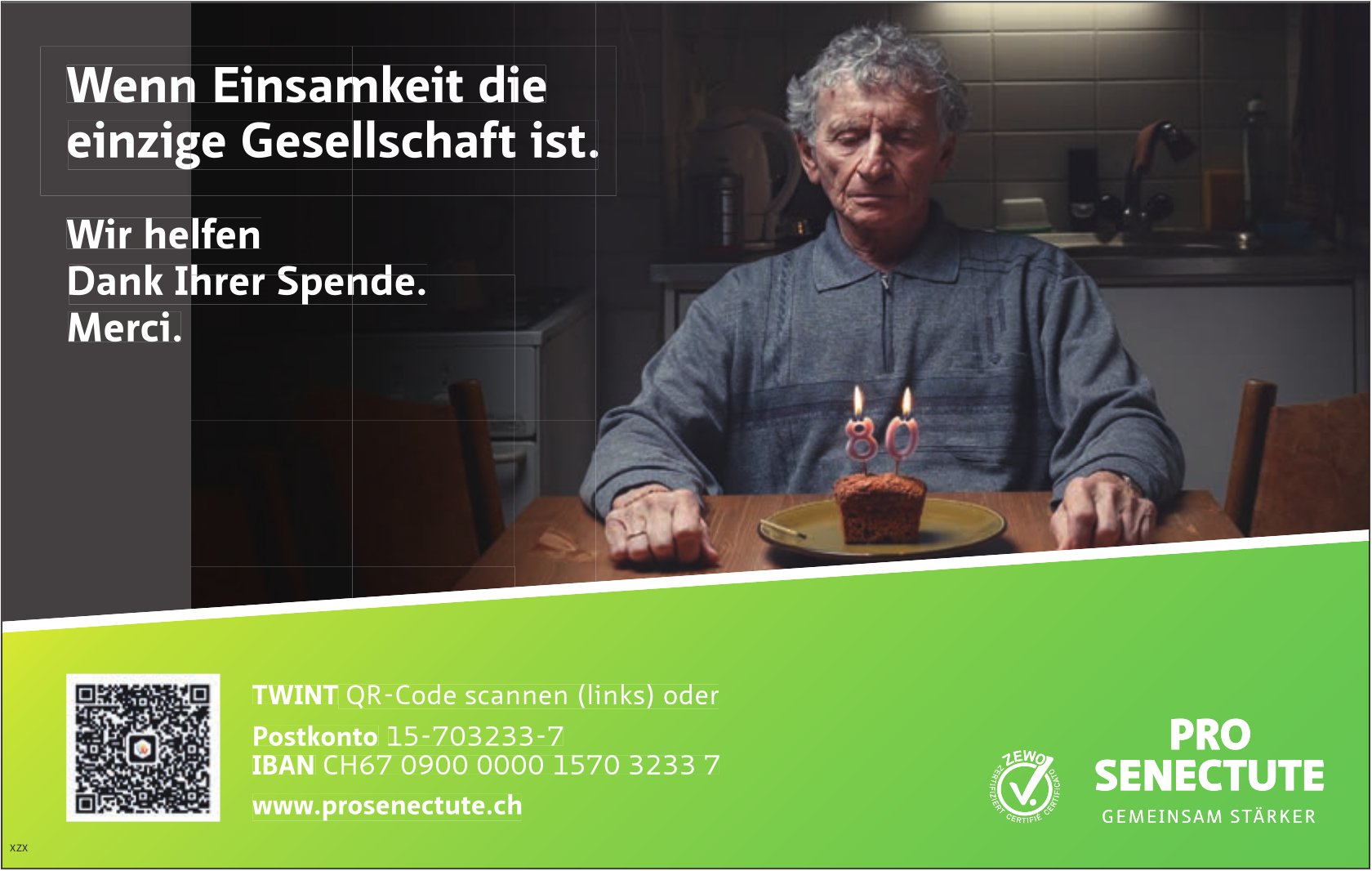 Pro Senectute, Wenn Einsamkeit die einzige Gesellschaft ist.