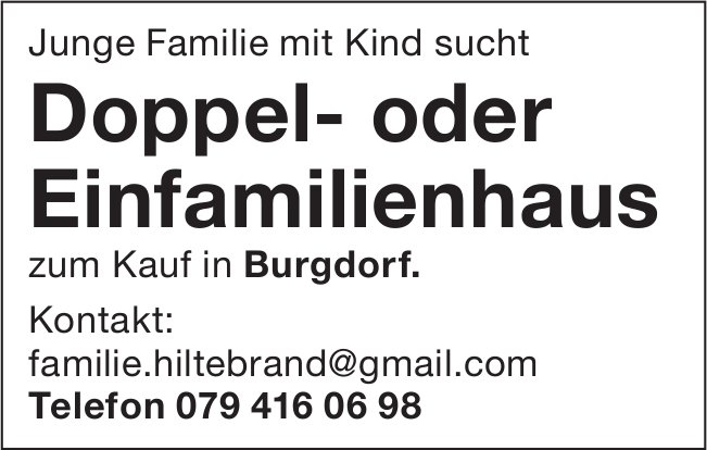 Doppel- oder Einfamilienhaus, Burgdorf, zu kaufen gesucht