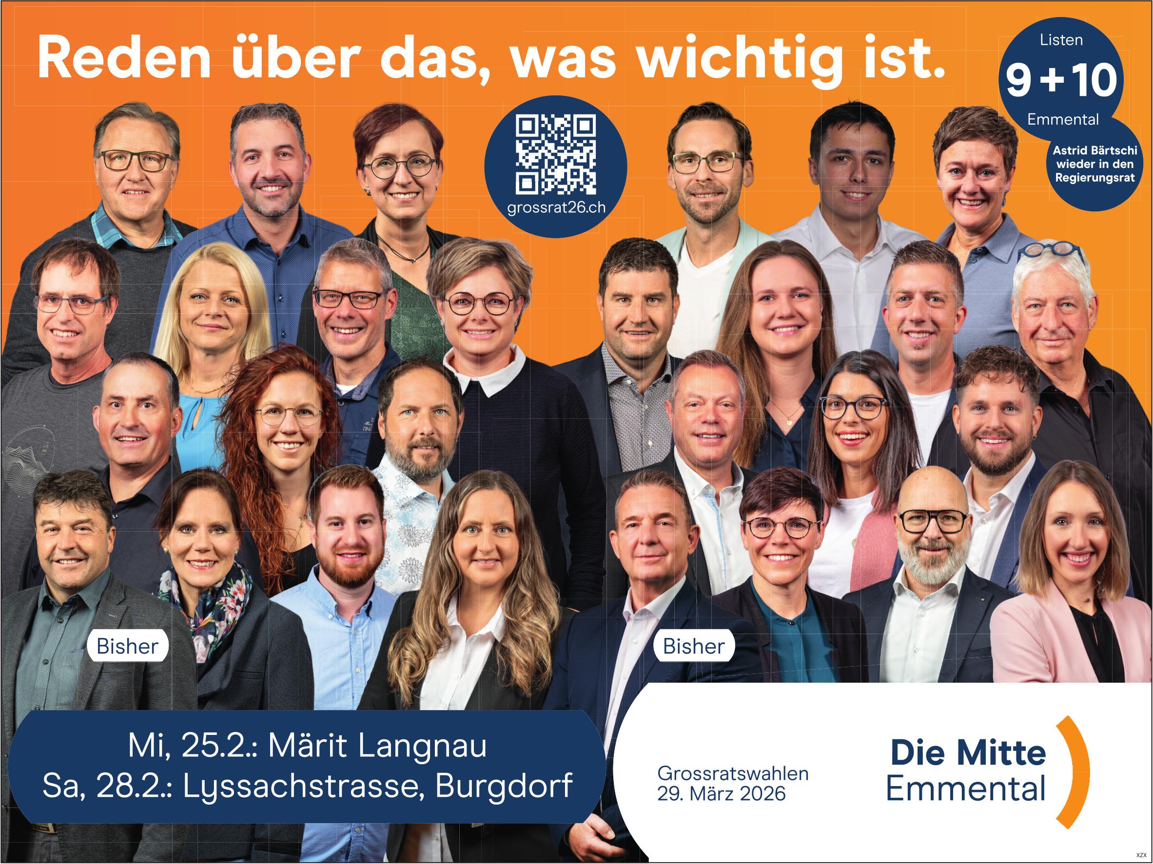 Die Mitte Emmental, Reden über das, was wichtig ist.