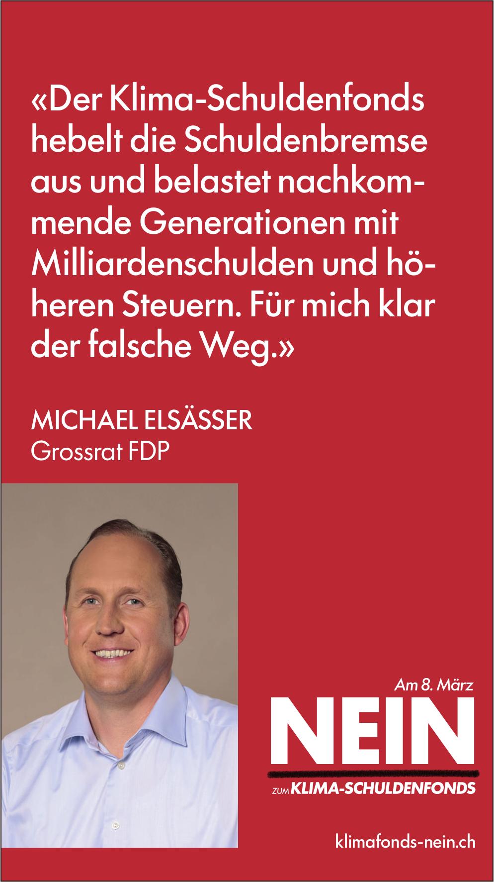 Michael Elsässer, NEIN zum KLIMA-SCHULDENFONDS
