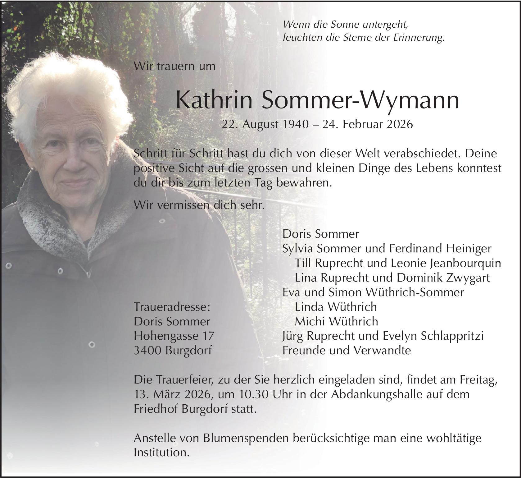 Kathrin Sommer-Wymann, Februar 2026 / TA