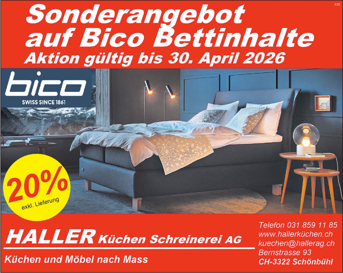 HALLER Küchen Schreinerei AG, Schönbühl - Sonderangebot auf Bico Bettinhalte