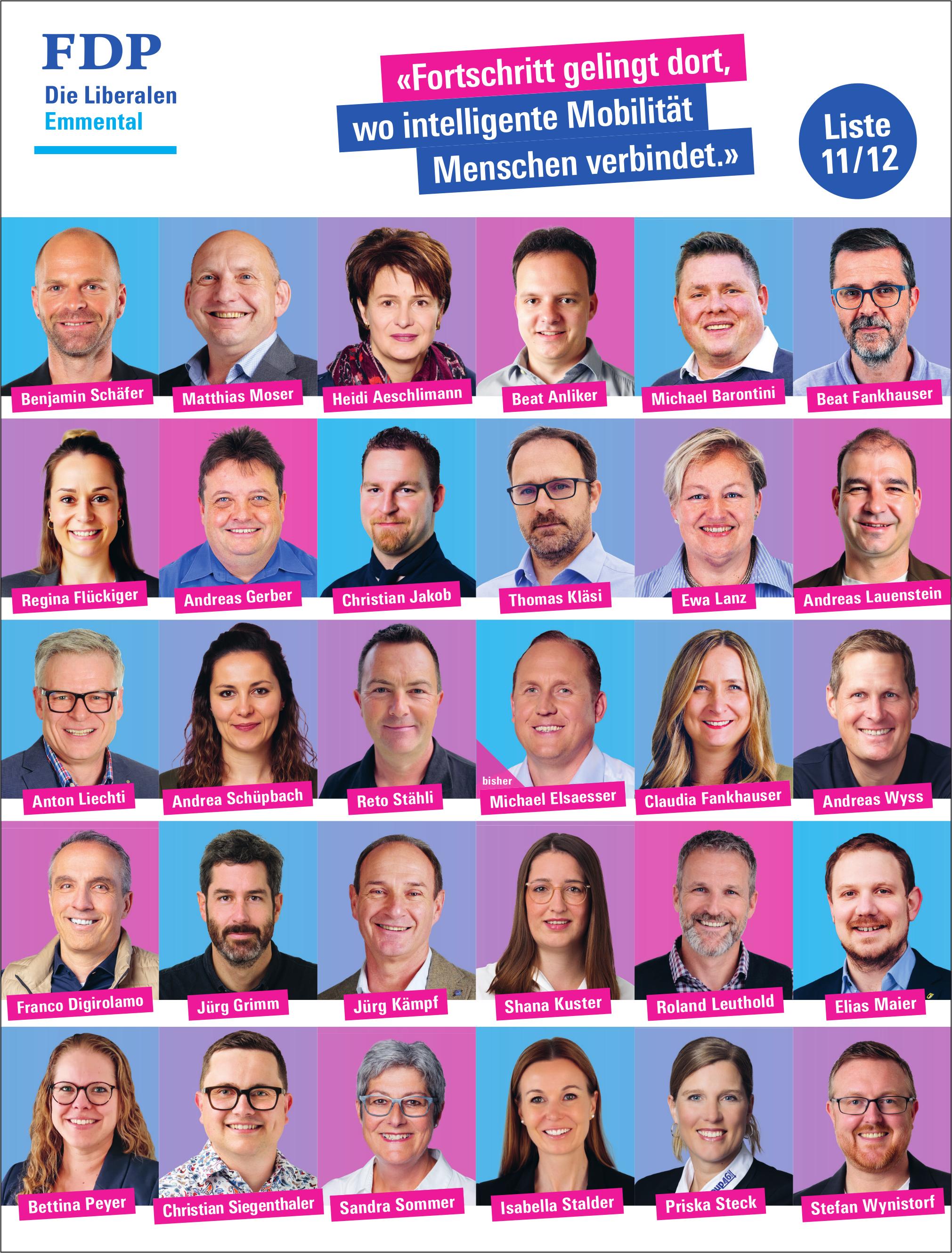 FDP Die Liberalen Emmental, Fortschritt gelingt dort, wo intelligente Mobilität Menschen verbindet.