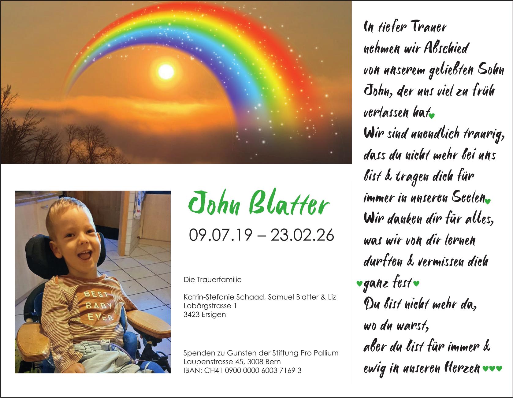 John Blatter, Februar 2026 / TA