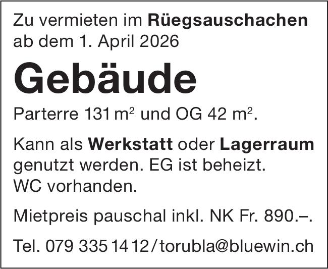 Gebäude, Rüegsauschachen, zu vermieten