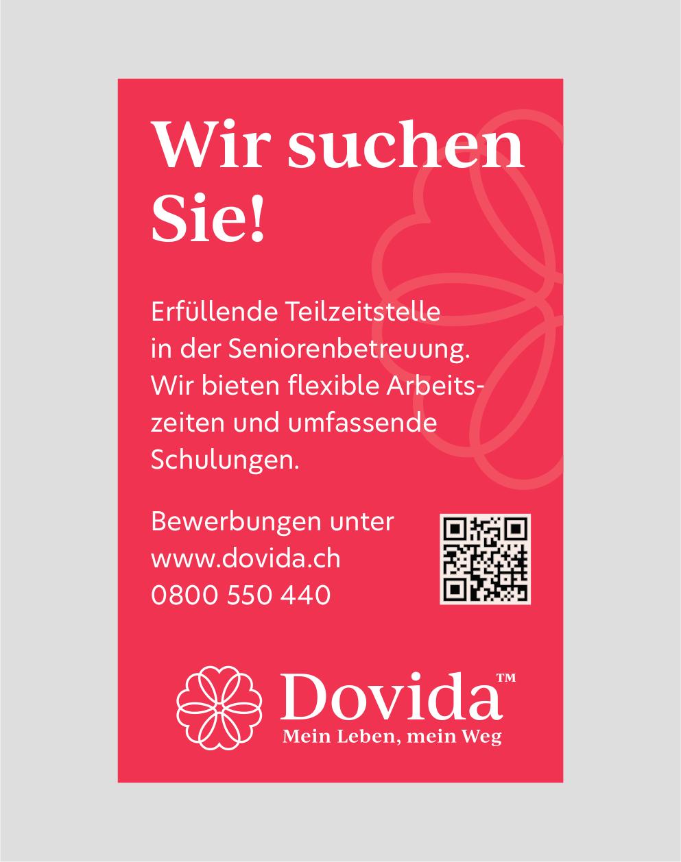 Erfüllende Teilzeitstelle in der Seniorenbetreuung., Dovida, Gesucht