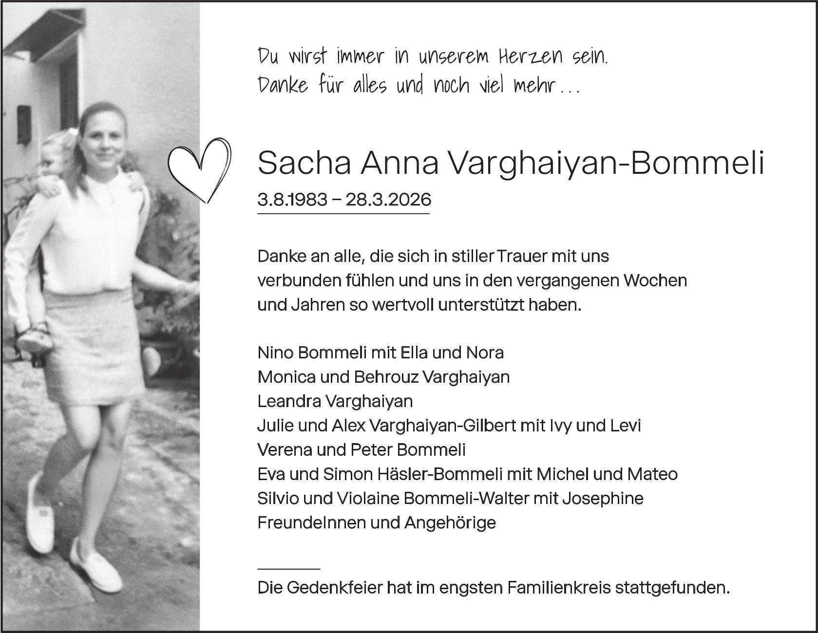 Sacha Anna Varghaiyan-Bommeli, im April 2026 / DS