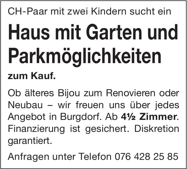 Haus mit Garten und Parkmöglichkeiten, 4½ Zimmer-Wohnung, Burgdorf, zu kaufen gesucht