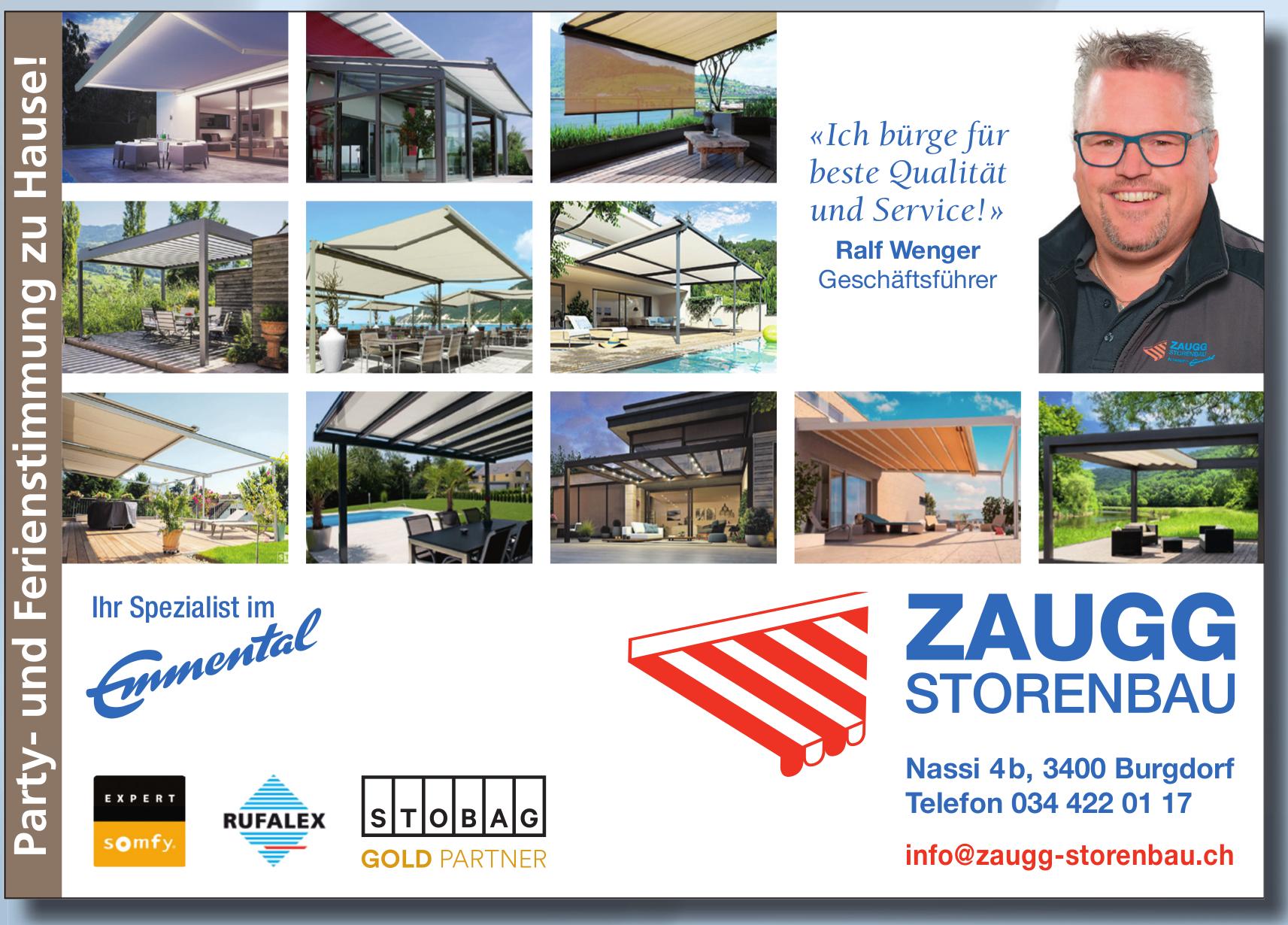 Zaugg Storenbau, Burgdorf - Party- und Ferienstimmung zu Hause!