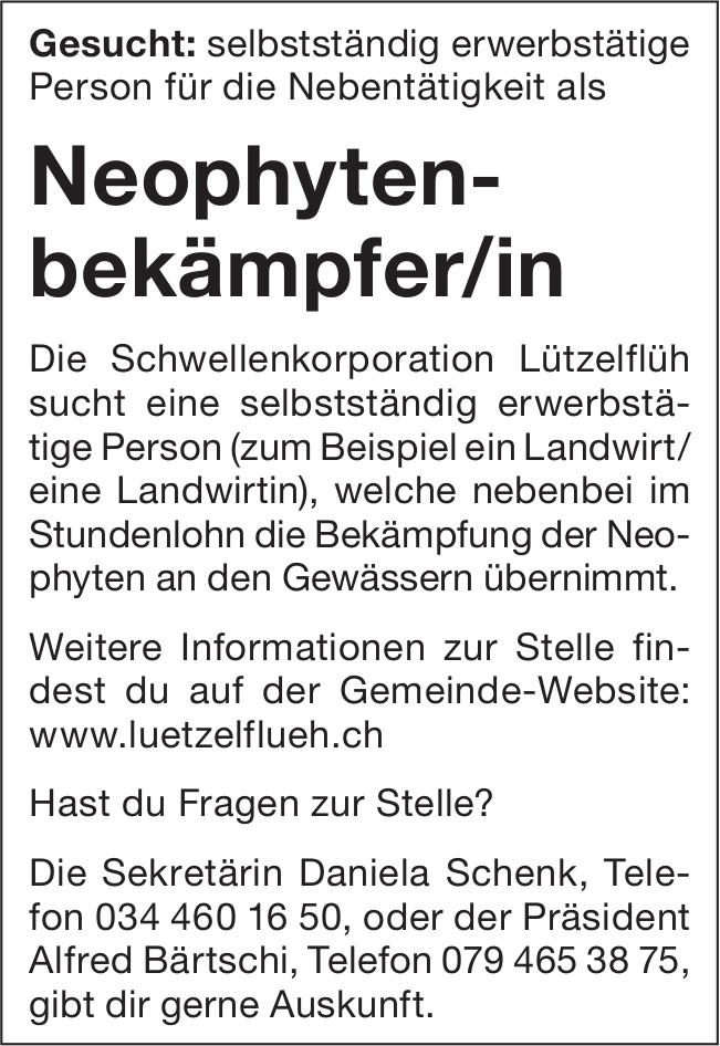 Neophytenbekämpfer/in, Schwellenkorporation Lützelflüh, Gesucht