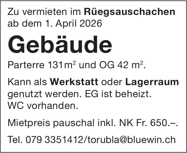 Gebäude, zu vermieten