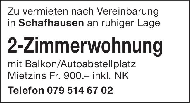 2-Zimmerwohnung, Schafhausen, zu vermieten