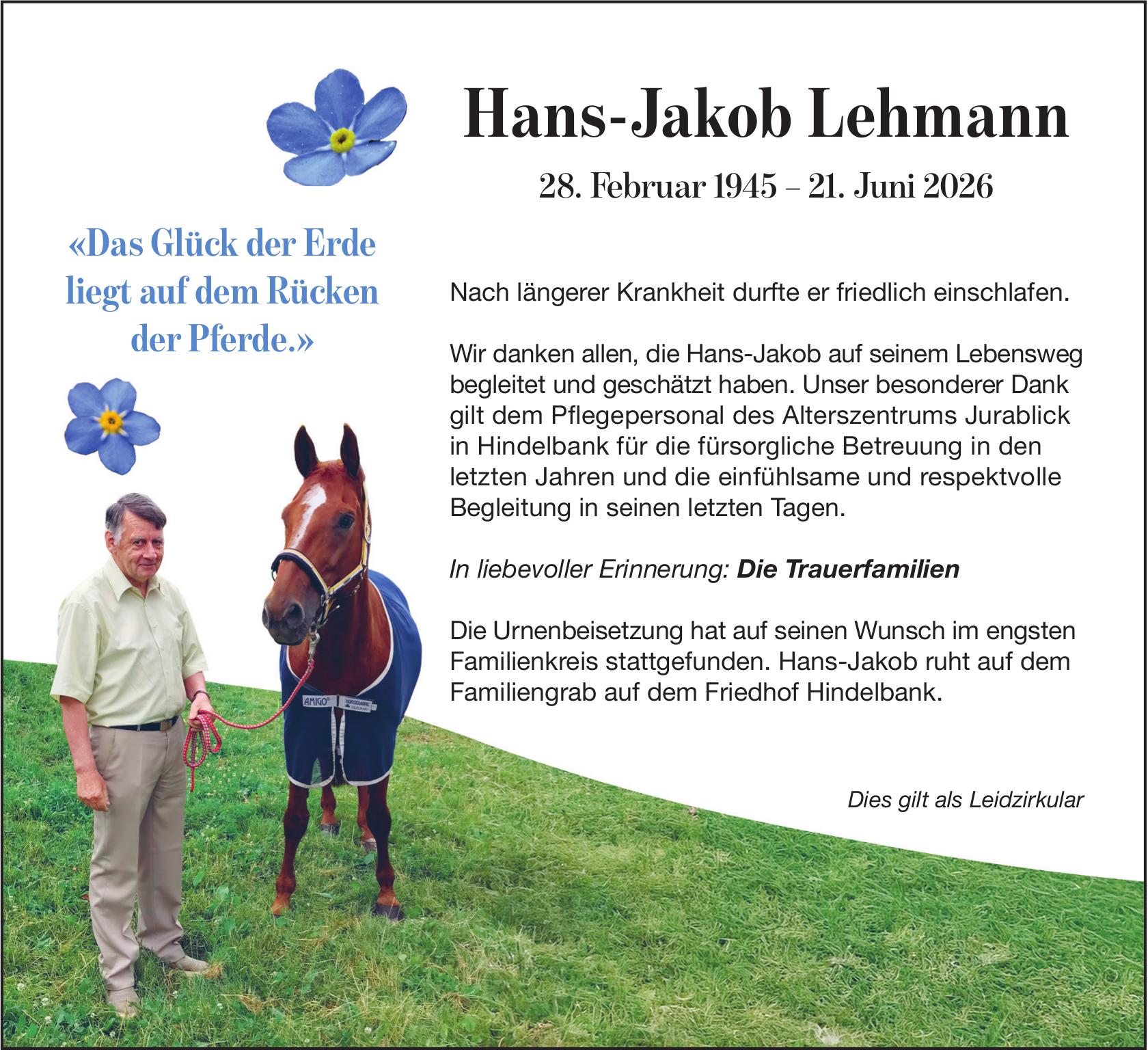 Hans-Jakob Lehmann, Juni 2026 / TA