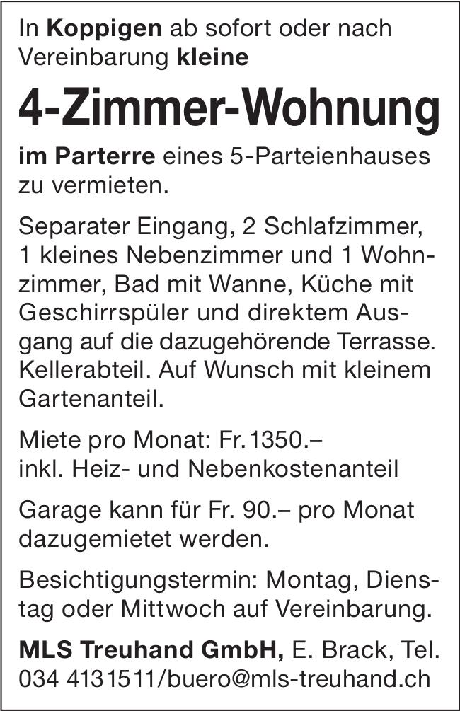 4-Zimmer-Wohnung, Koppigen, zu vermieten