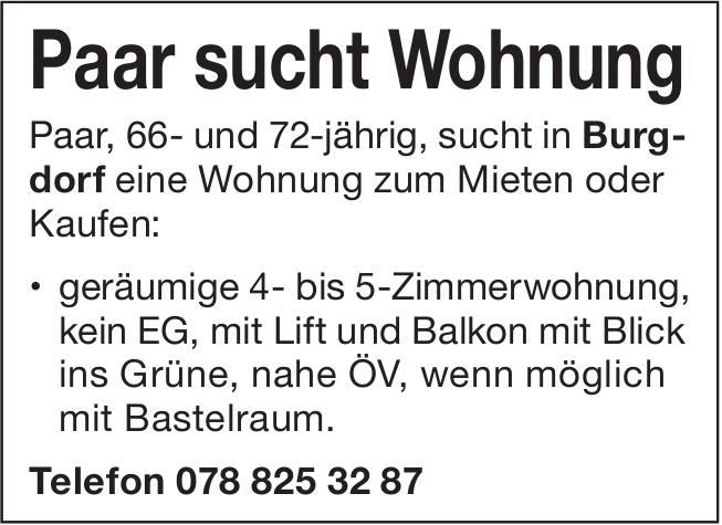 Paar sucht Wohnung, 4½-Zimmer-Wohnung, Burgdorf, zu mieten gesucht