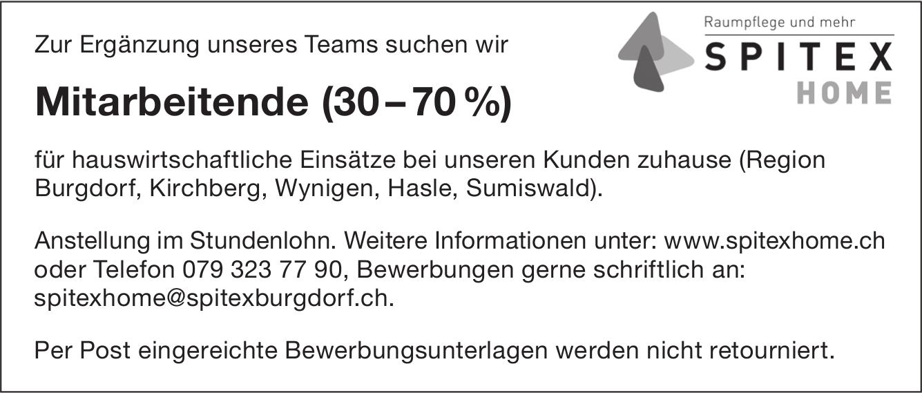 Mitarbeitende (30–70 %), SPITEX HOME, Gesucht