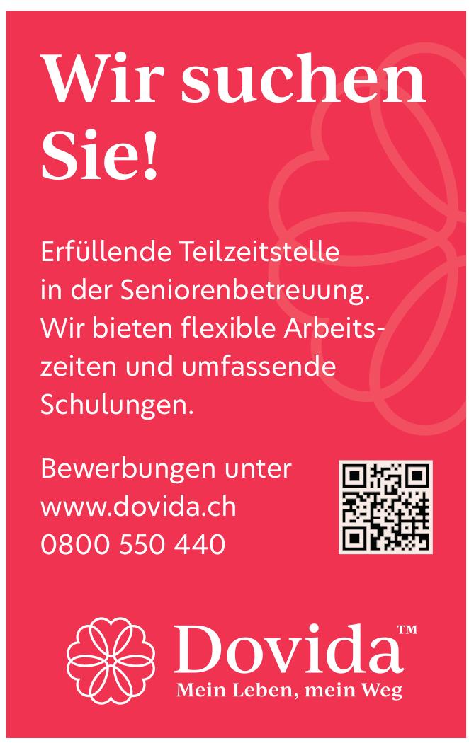 Erfüllende Teilzeitstelle in der Seniorenbetreuung., Dovida, Gesucht