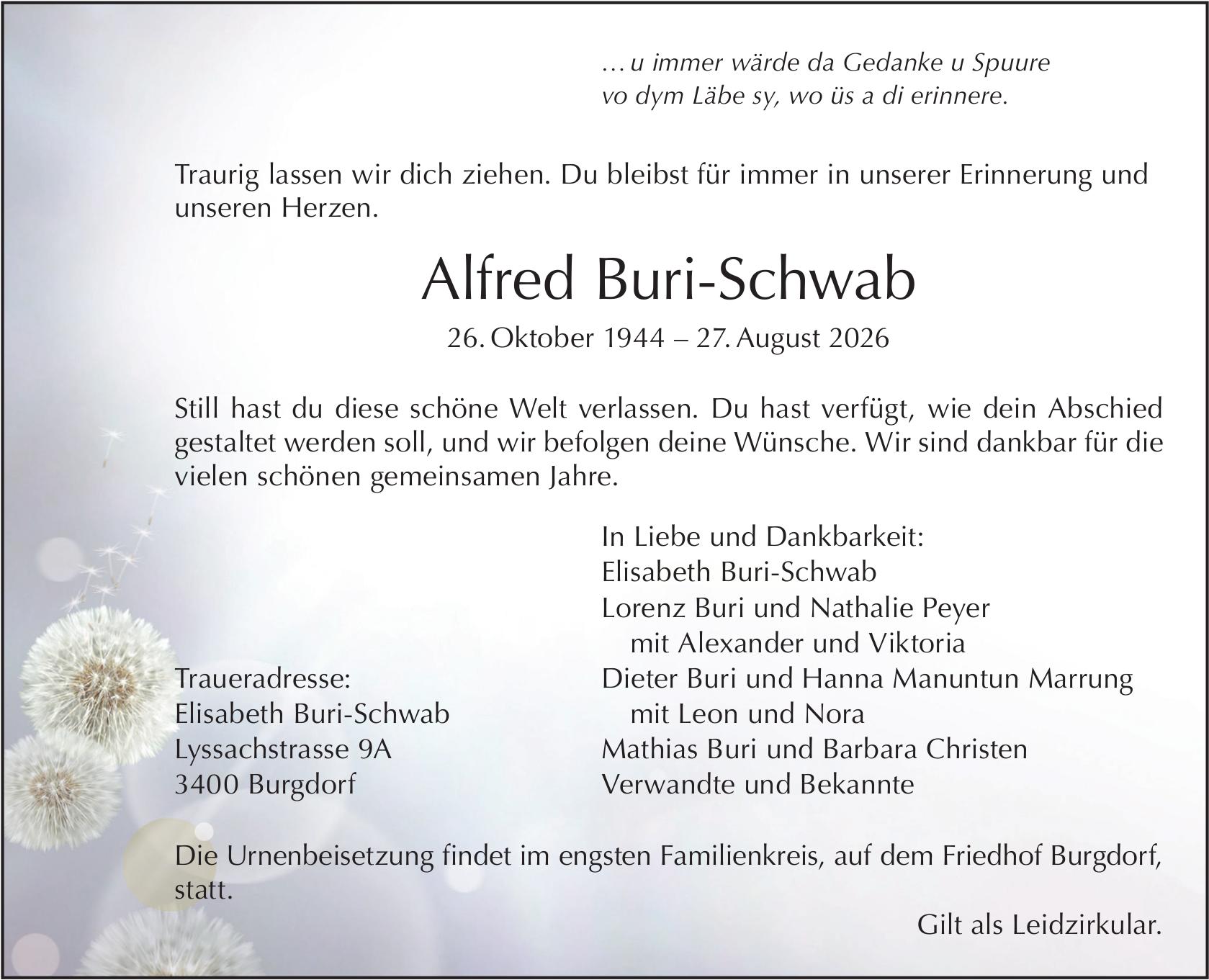 Alfred Buri-Schwab / TA