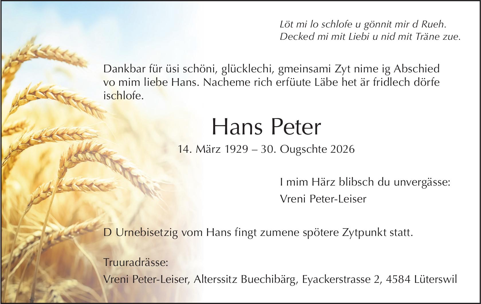 Hans Peter / TA