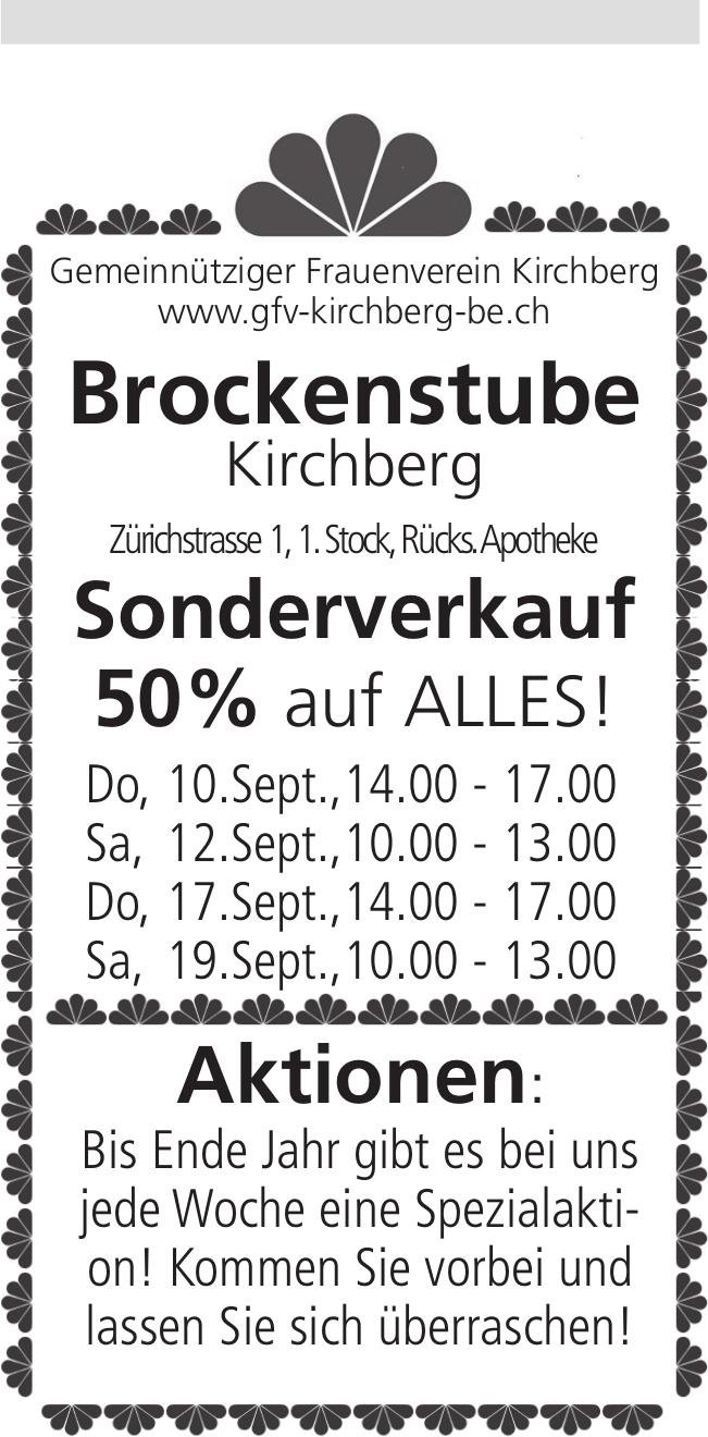 Gemeinnütziger Frauenverein Kirchberg, Sonderverkauf 50% auf ALLES!