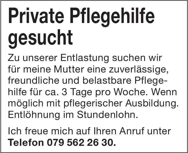 Private Pflegehilfe gesucht, Sucht