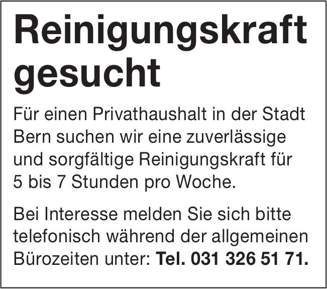 Reinigungskraft, Gesucht
