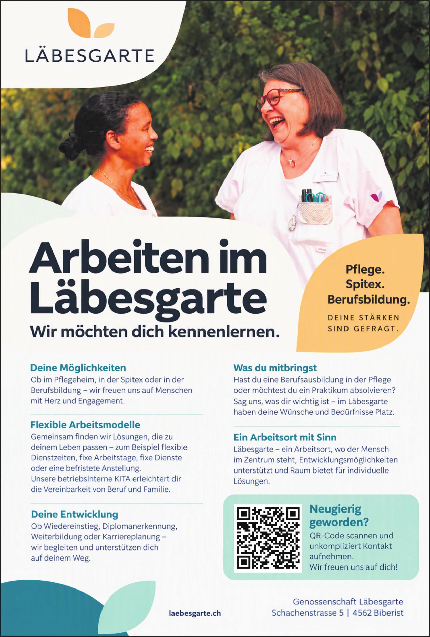 Arbeiten im Läbesgarte, Läbesgarte, Biberist, Gesucht