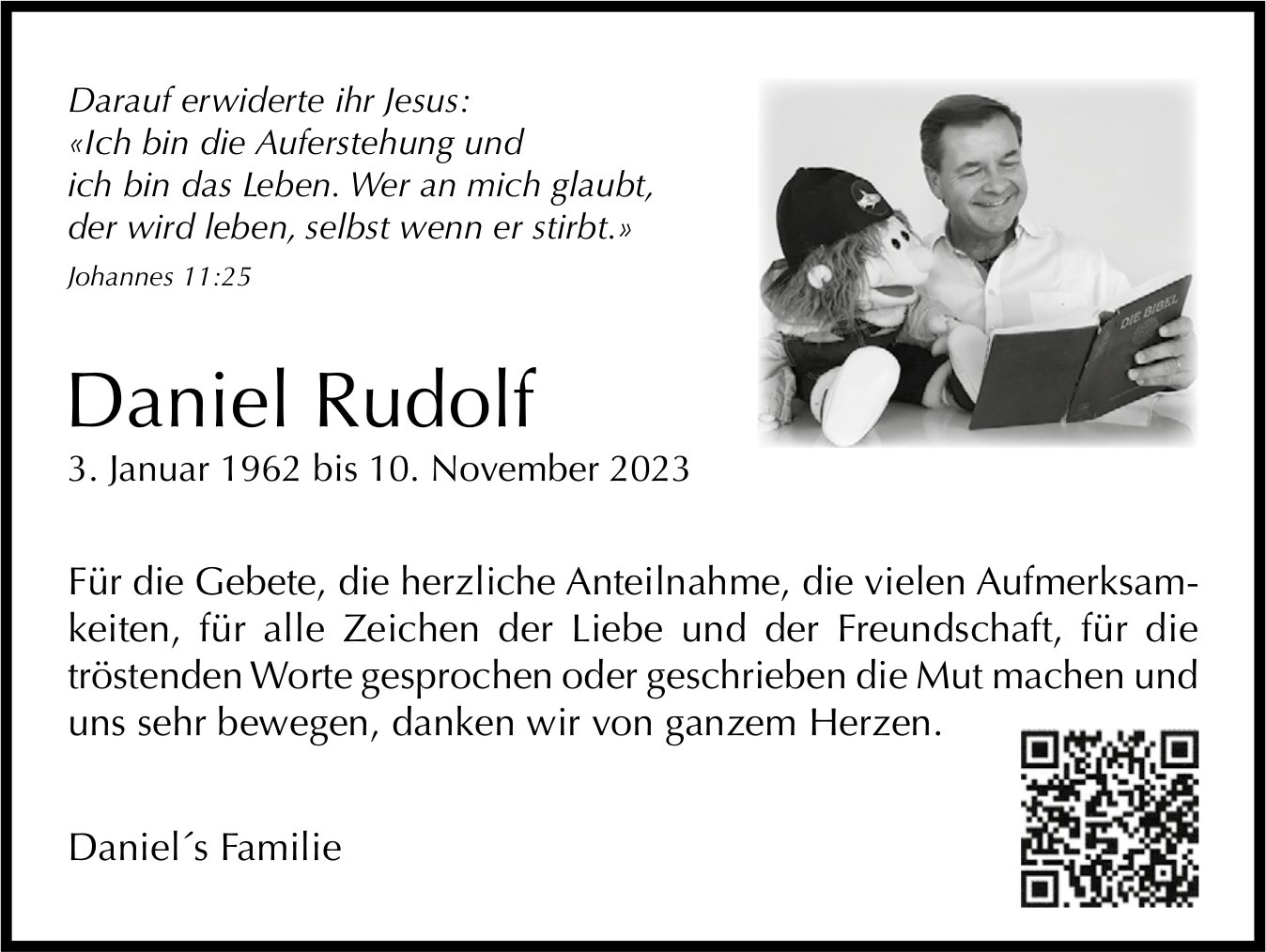 Rudolf Daniel, im Dezember 2023 / DS