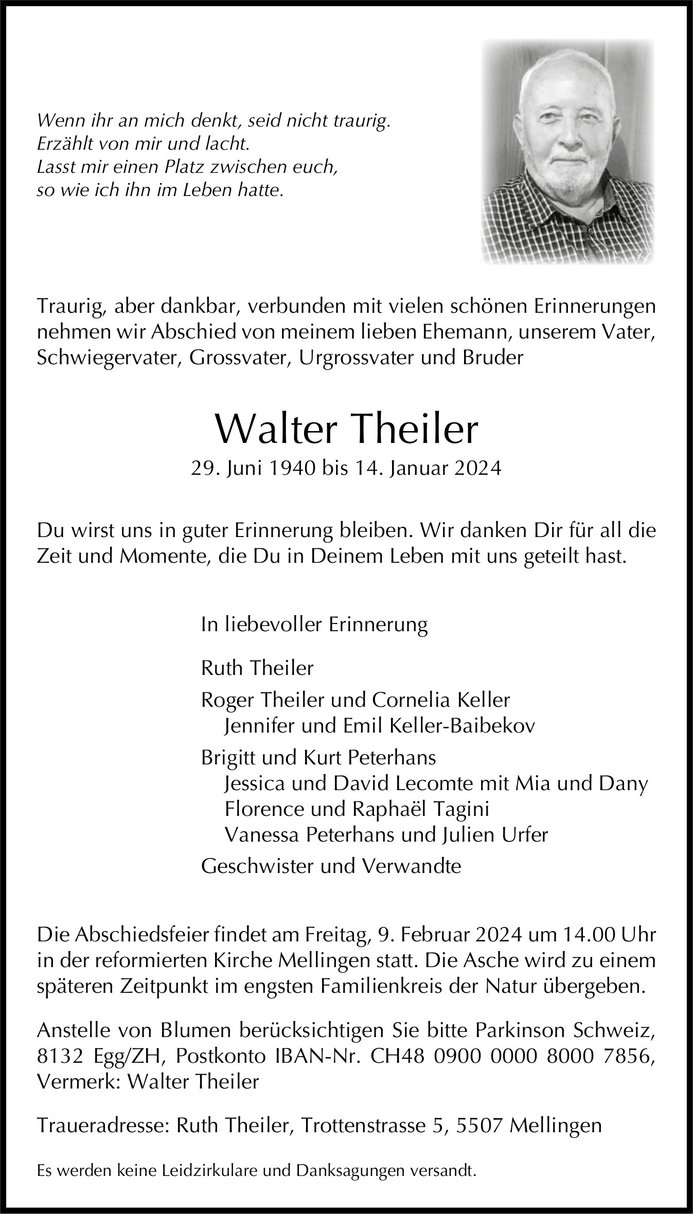 Theiler Walter, Januar 2024 / TA