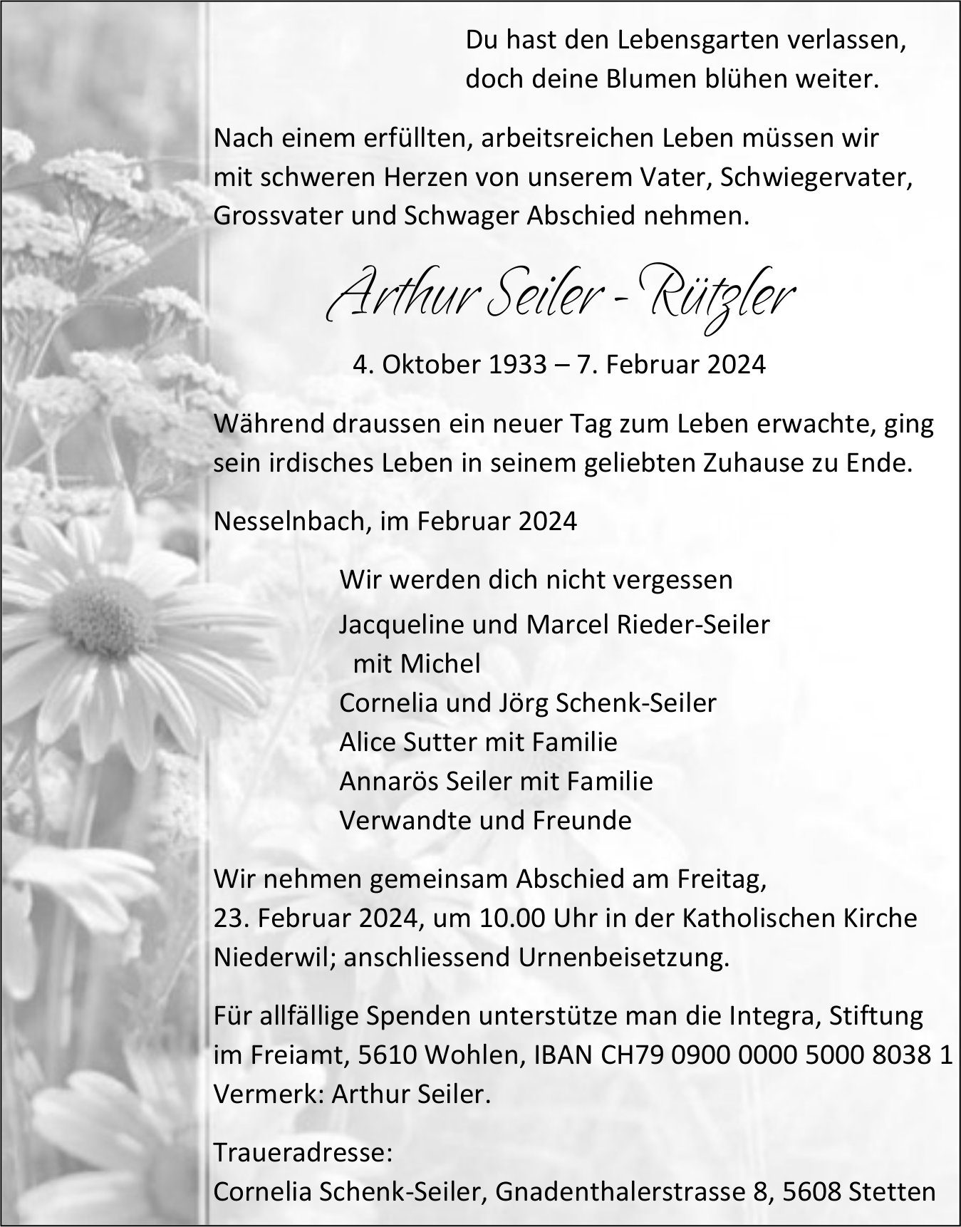 Arthur Seiler-Rützler, Februar 2024 / TA