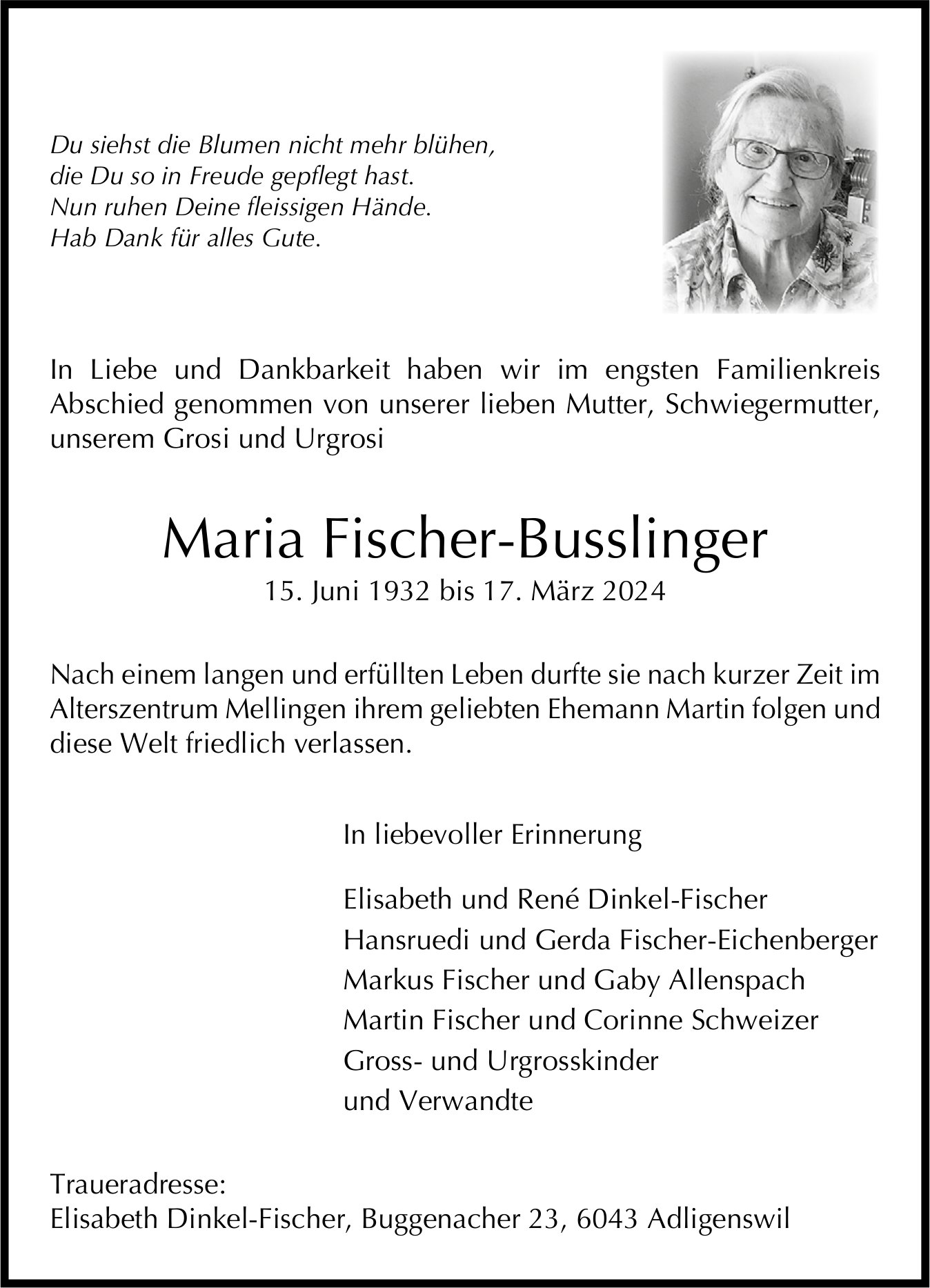 Fischer-Busslinger Maria, März 2024 / TA