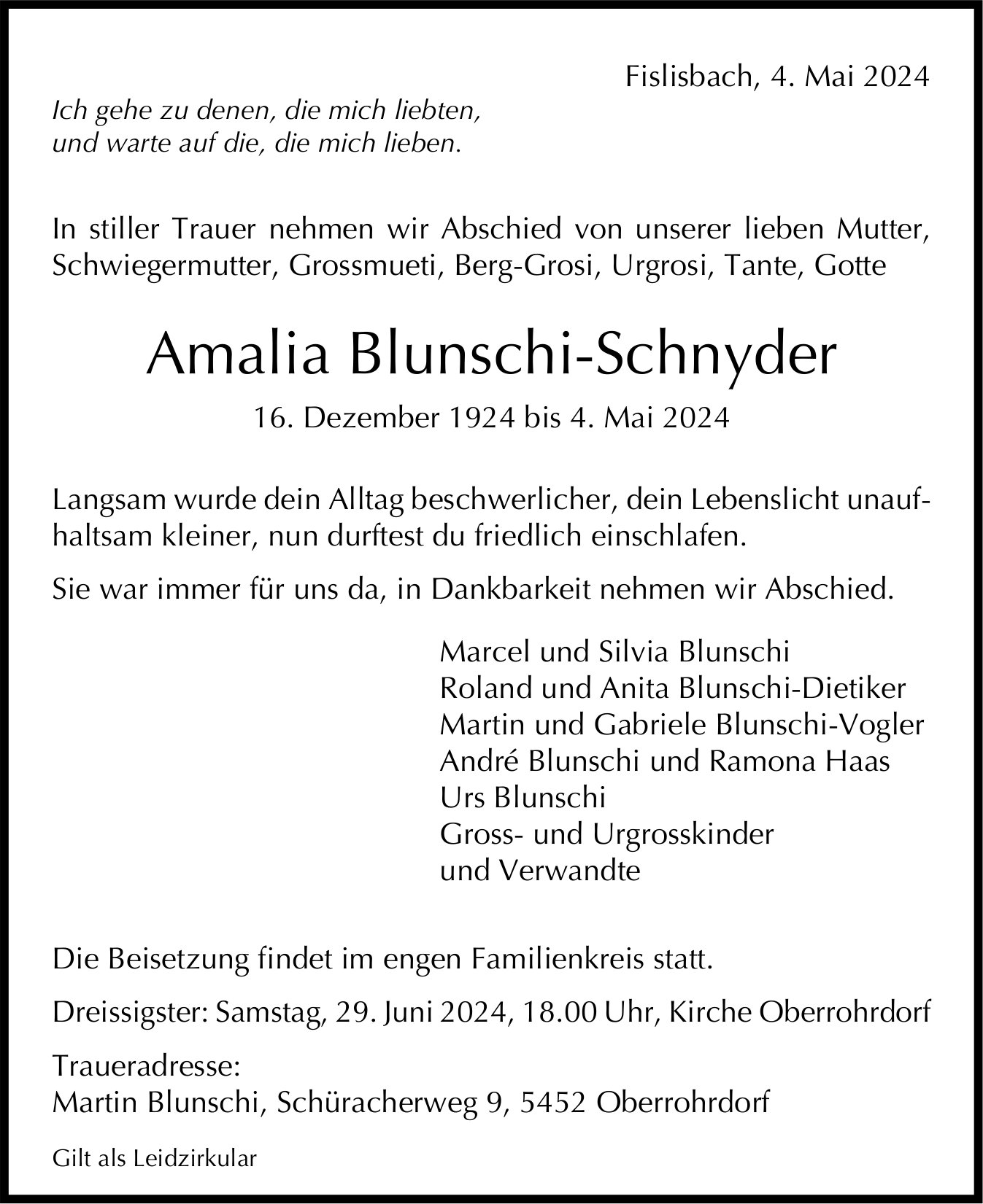 Blunschi-Schnyder Amalia, Mai 2024 / TA