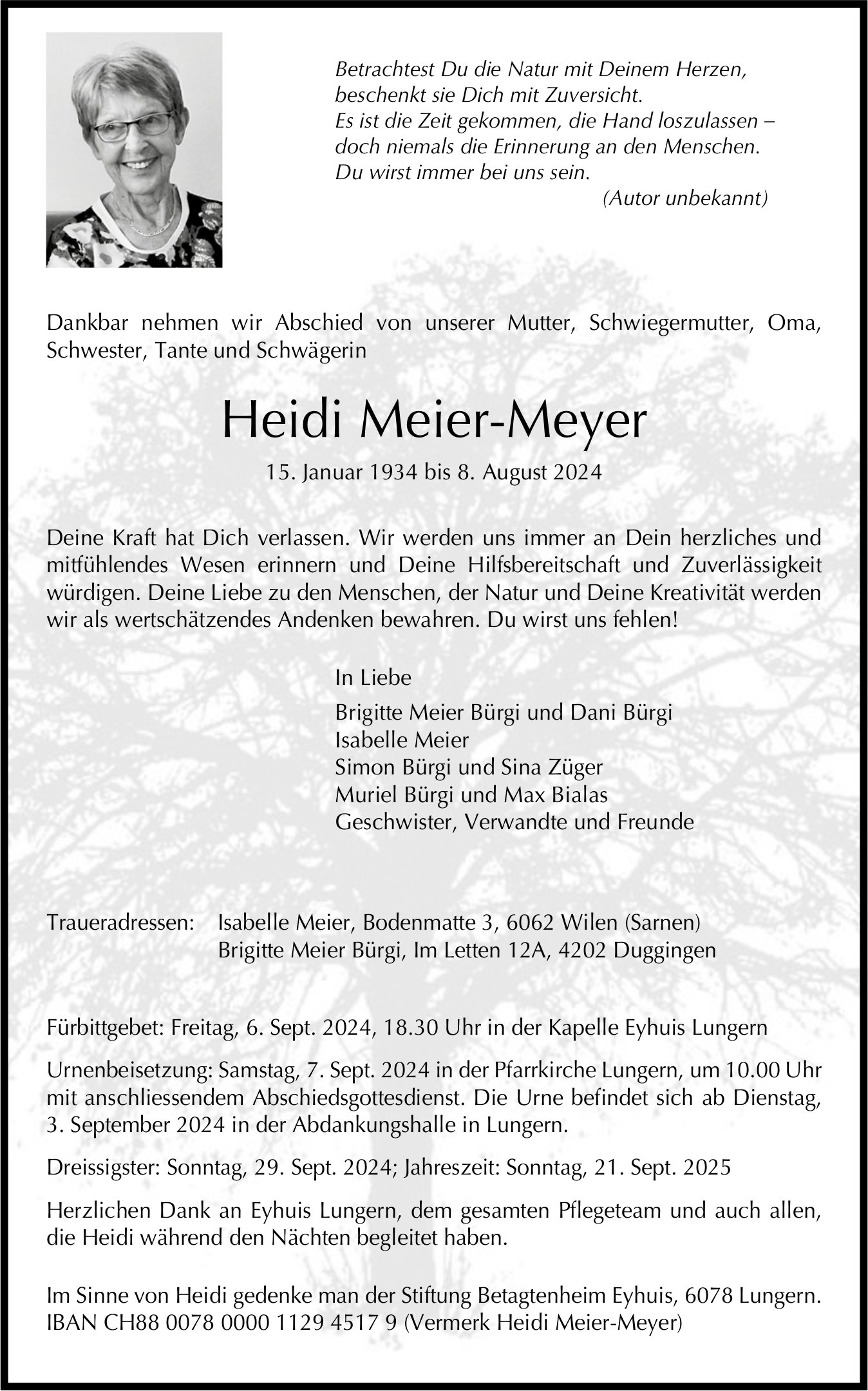 Meier-Meyer Heidi, August 2024 / TA