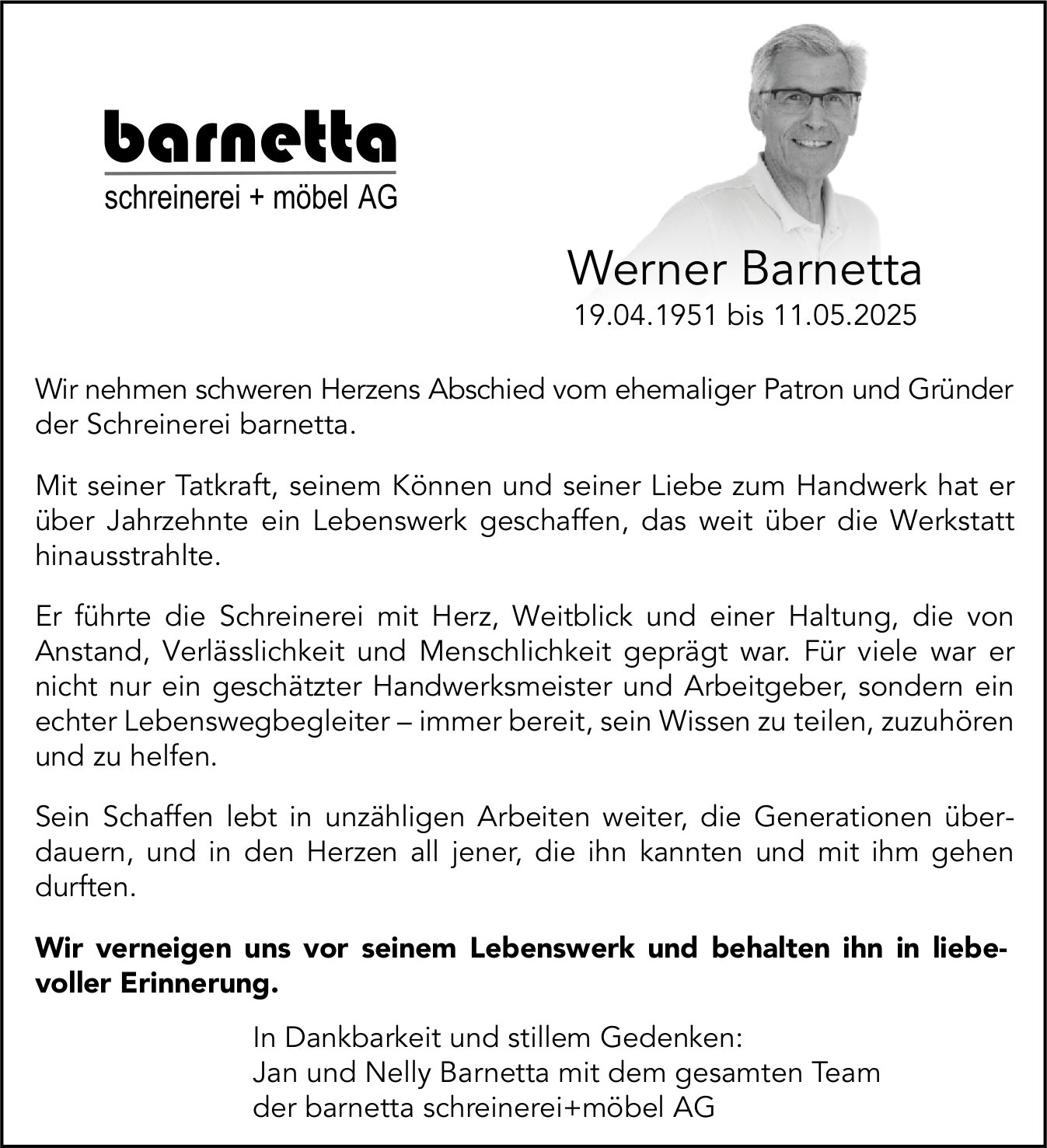 Barnetta Werner, Mai 2025 / TA