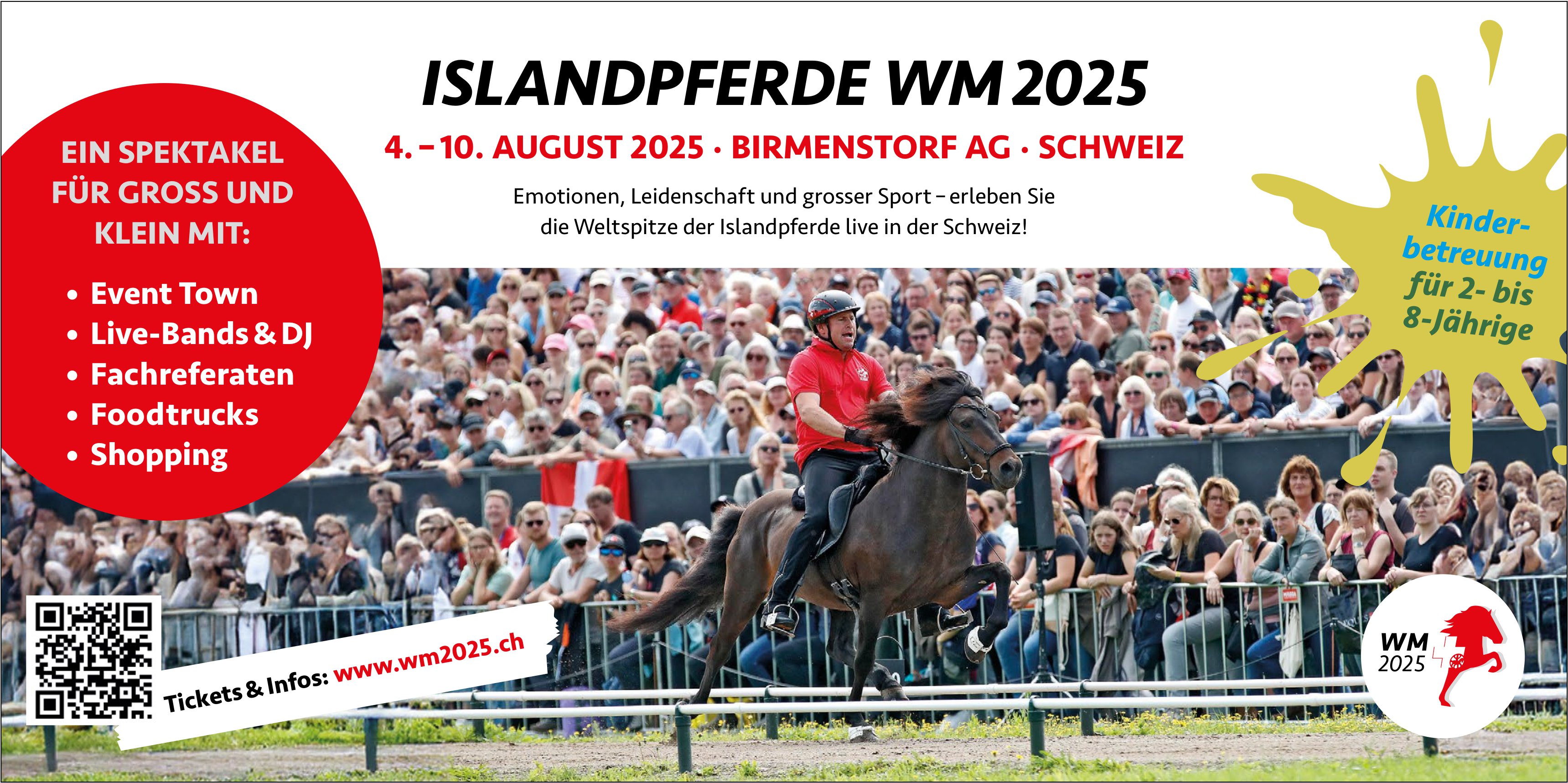 Islandpferde WM, 4. bis 10. August, Birmenstorf