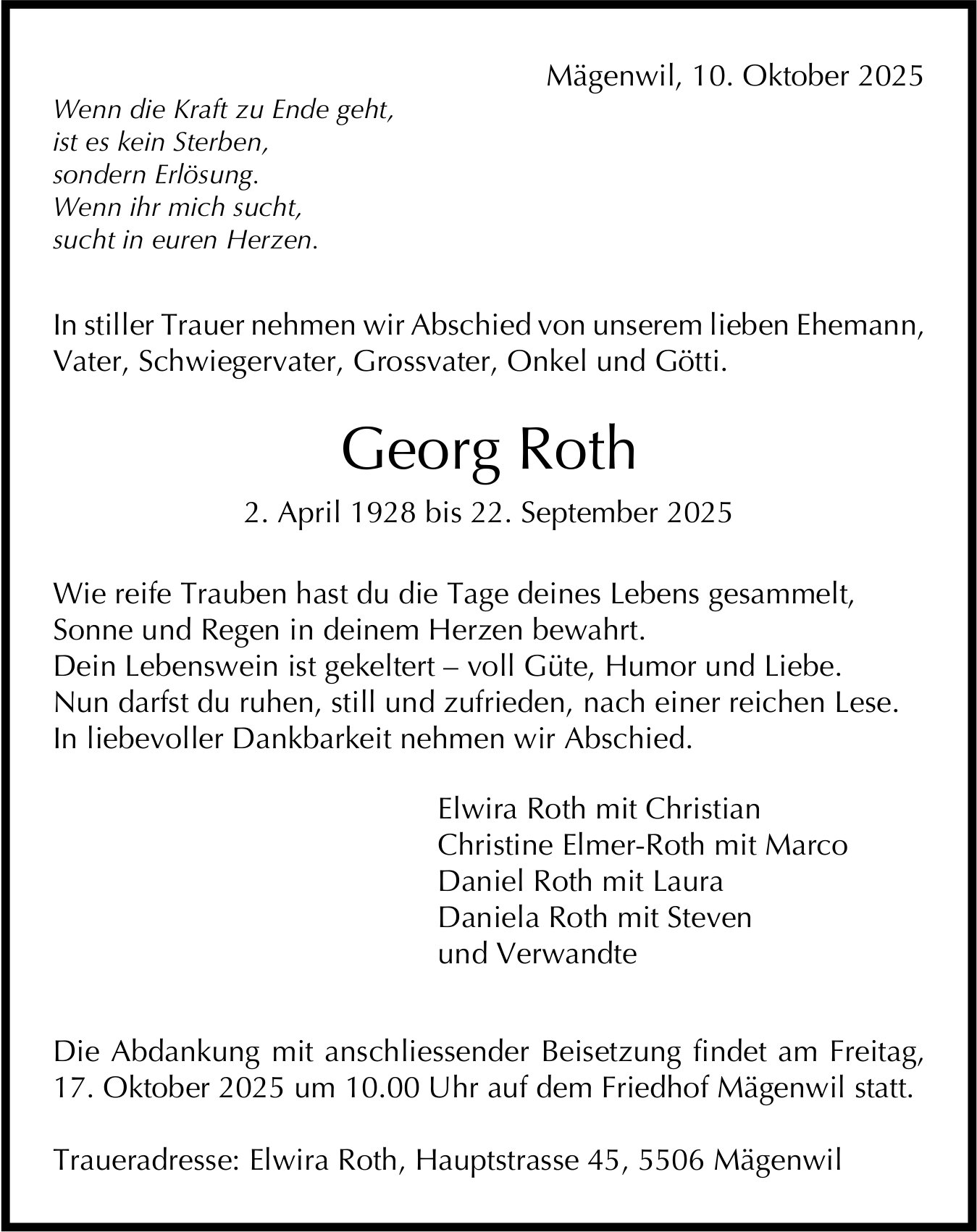 Roth Georg, September 2025 / TA