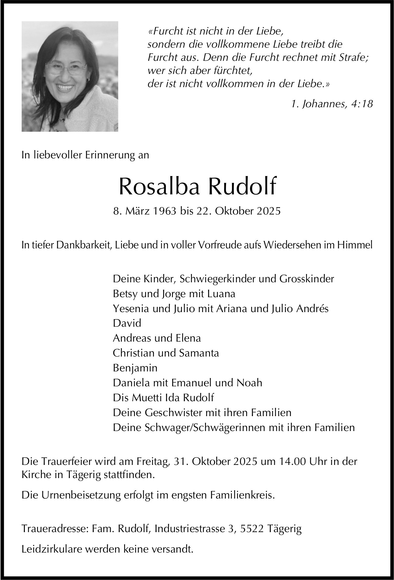 Rudolf Rosalba, Oktober 2025 / TA